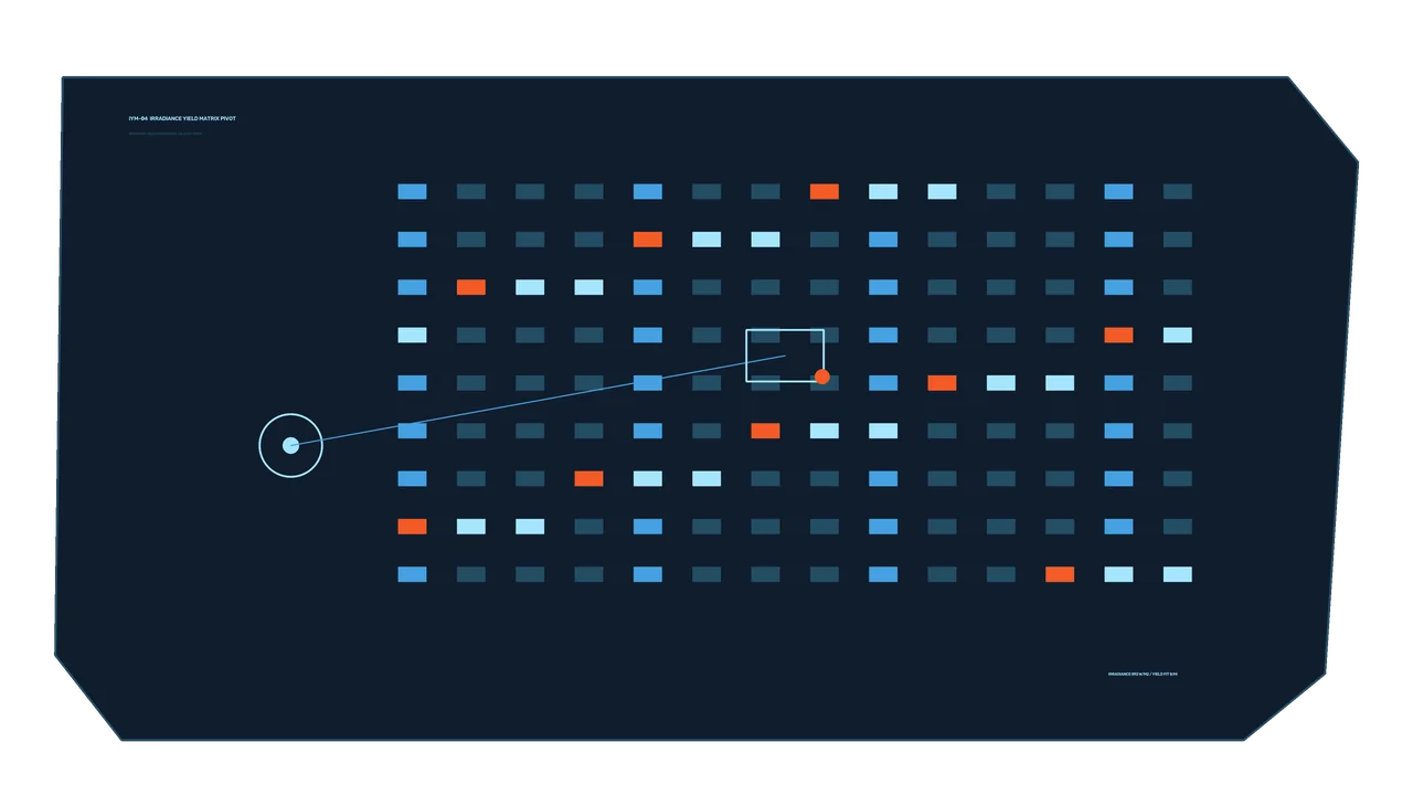 Sci-Fi Telemetry Matrix HUD with Linked Scan Marker 4K Wallpaper