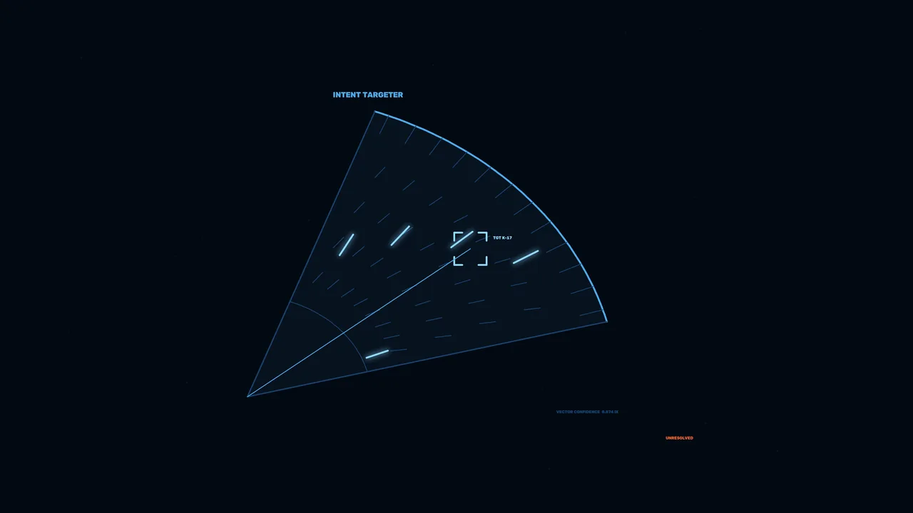 Cyan Vector Targeting HUD Interface Wallpaper