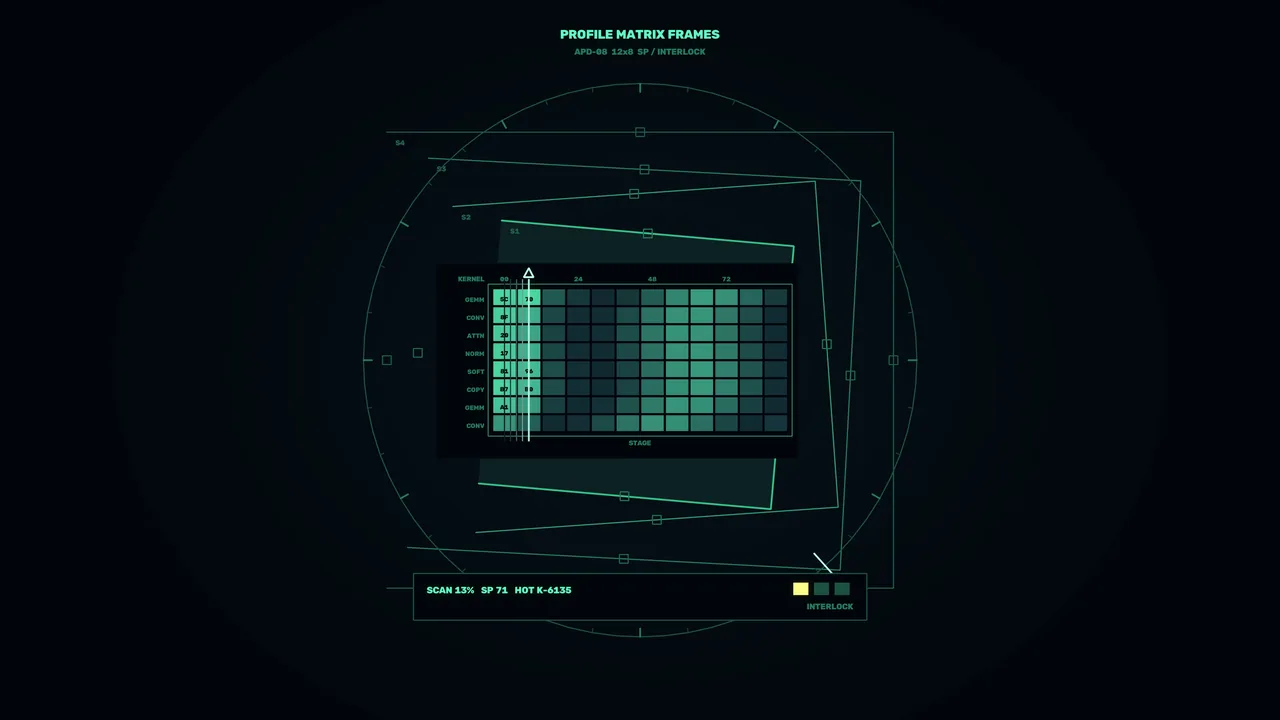 Circular Telemetry Matrix HUD with Layered Frames 4K Sci-Fi Wallpaper