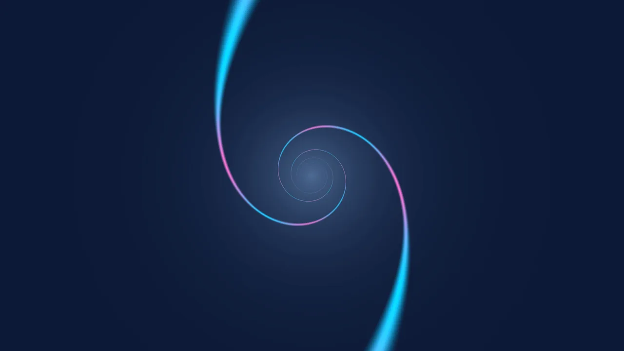 Neon Cyan and Magenta Spiral Tunnel 4K Wallpaper