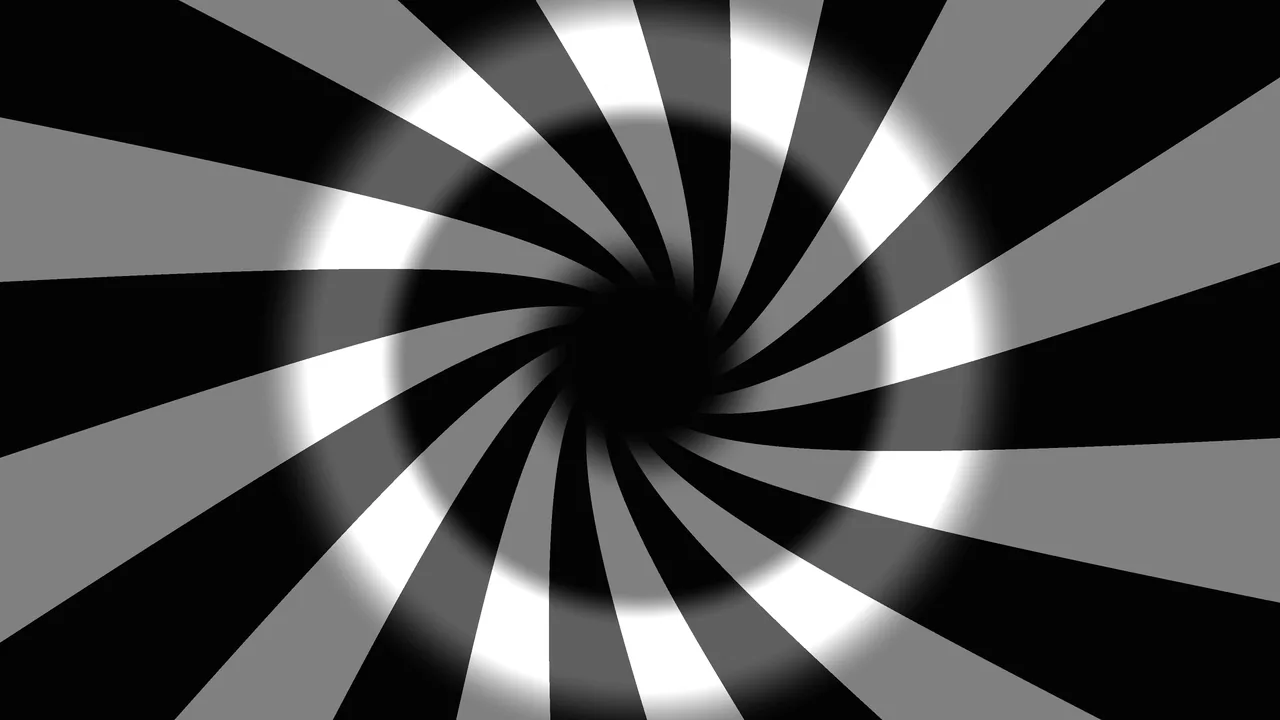 Monochrome Radial Pinwheel HUD Screen Graphic Wallpaper
