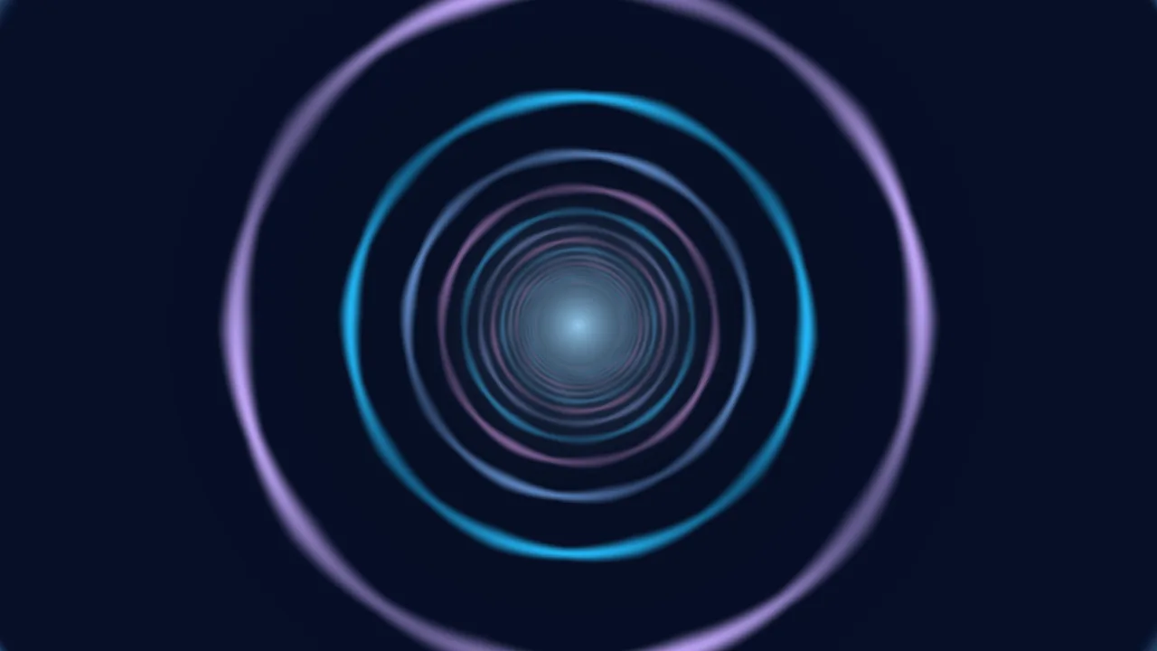 Abstract Concentric Neon Rings 4K Wallpaper
