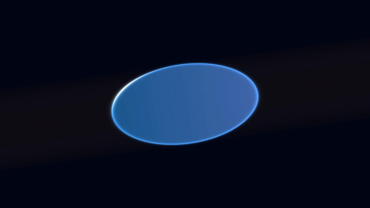 Blue Circular HUD Screen Graphic on Dark Background