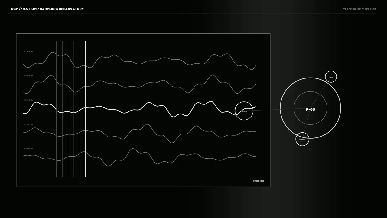 Monochrome Pump Harmonic Telemetry HUD Wallpaper
