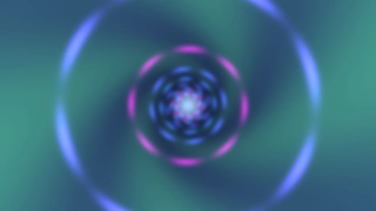 Abstract Neon Concentric Tunnel with Glowing Center 4K Wallpaper