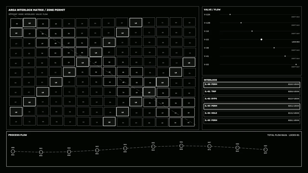 Facility Radiation Sensor Interlock HUD 4K Sci-Fi Wallpaper