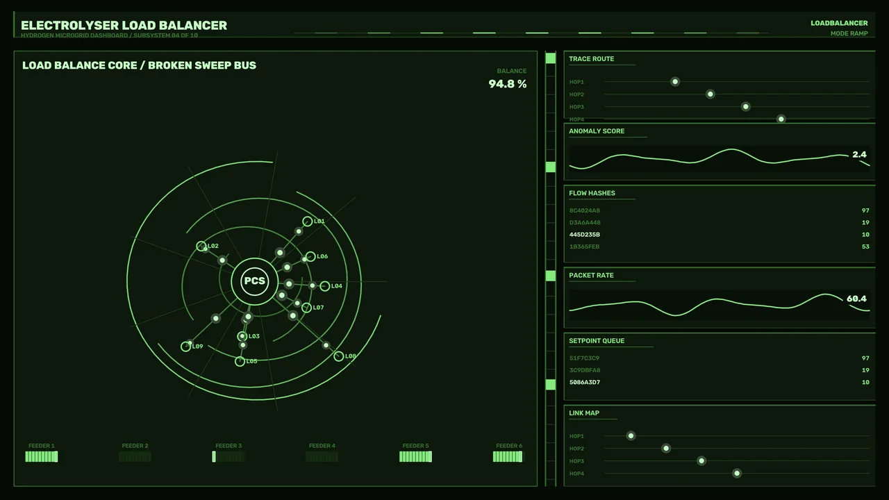 Electrolyser Load Balancer HUD Dashboard