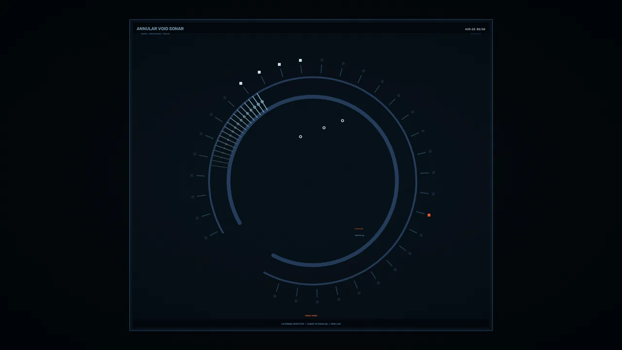 Futuristic Annular Sonar HUD Interface – Free 4K Wallpaper