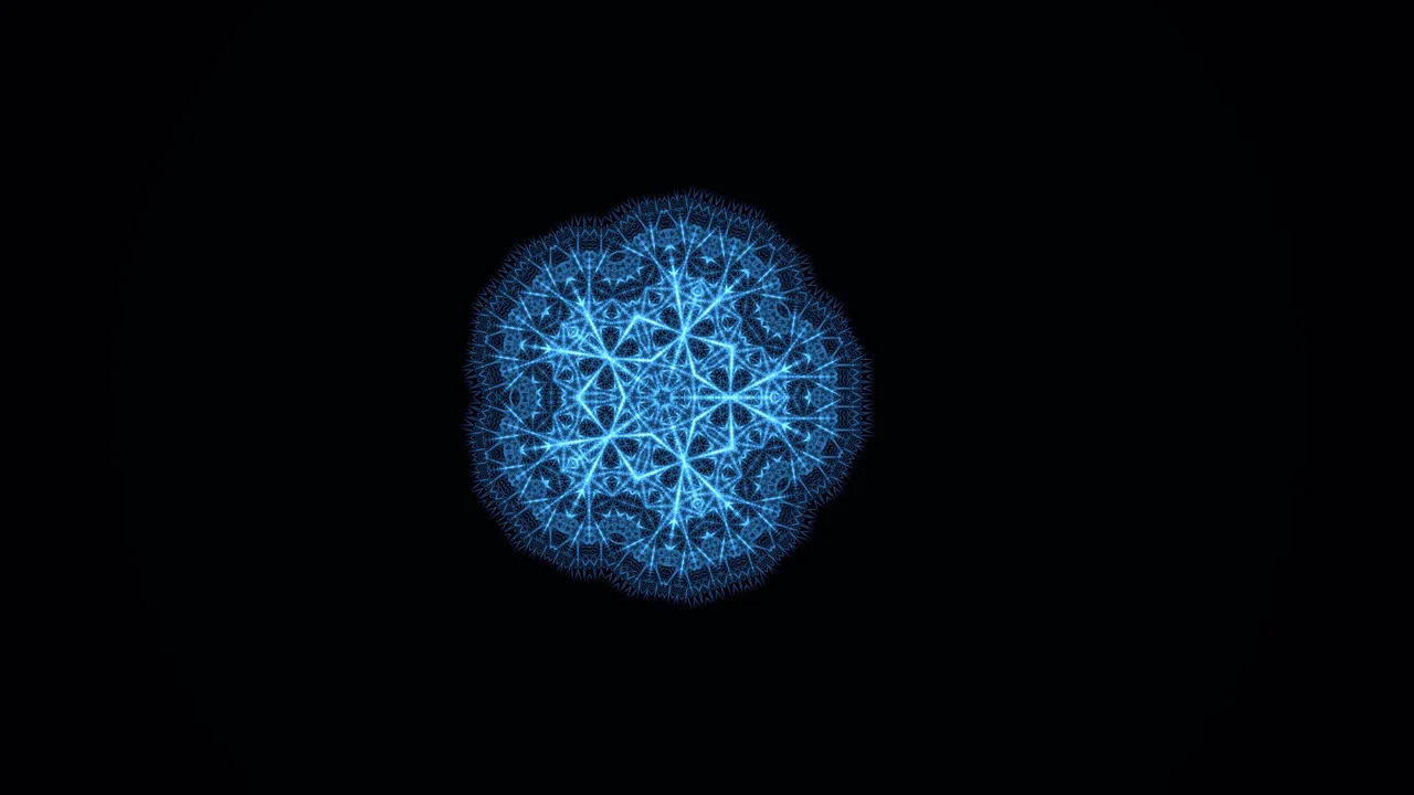 Blue Circular Sci-Fi HUD Interface Wallpaper