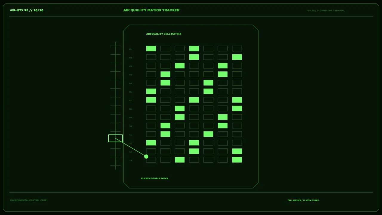 Air Quality Matrix Tracker HUD 4K Sci-Fi Wallpaper