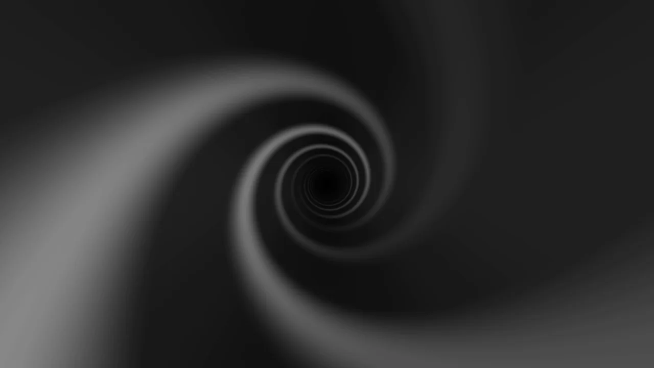 Monochrome Spiral Tunnel 4K Wallpaper