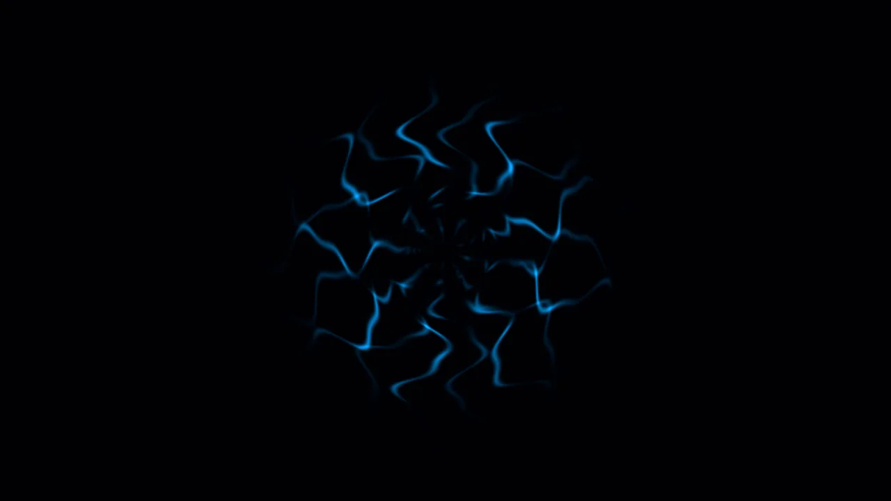Blue Radial Wave HUD Screen Graphic on Black