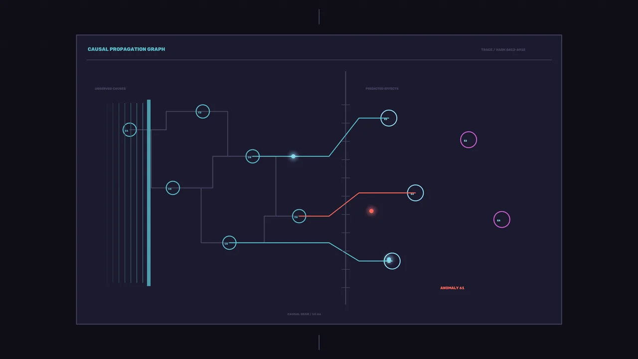 Causal Propagation Graph Sci-Fi HUD Interface 4K Wallpaper
