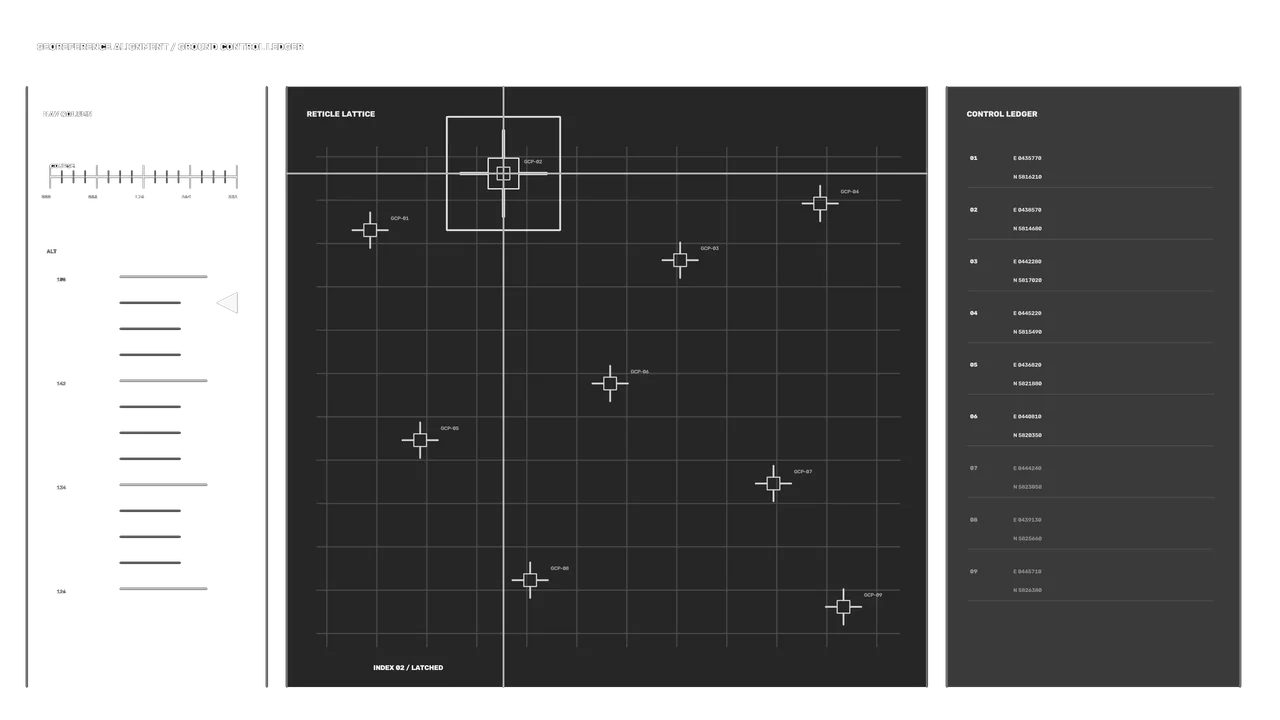 Sci-Fi Reticle Lattice Telemetry HUD Dashboard 4K Wallpaper