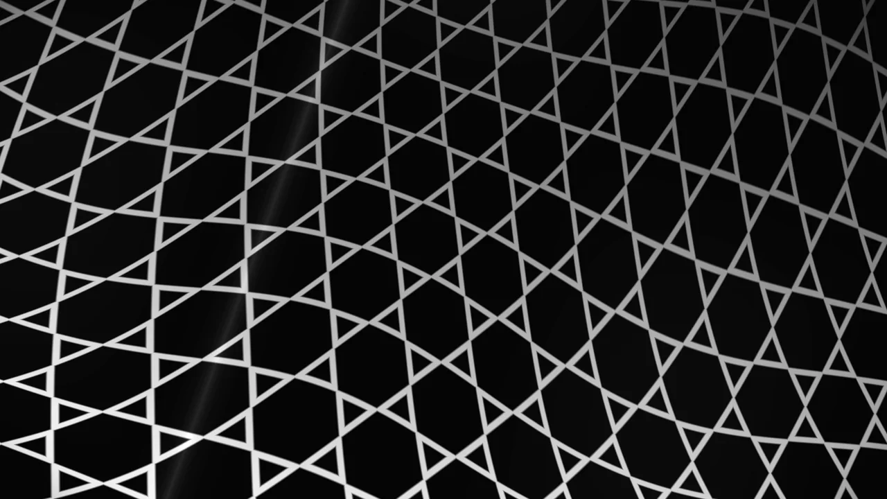 Monochrome Hexagonal Mesh on Black 4K Wallpaper