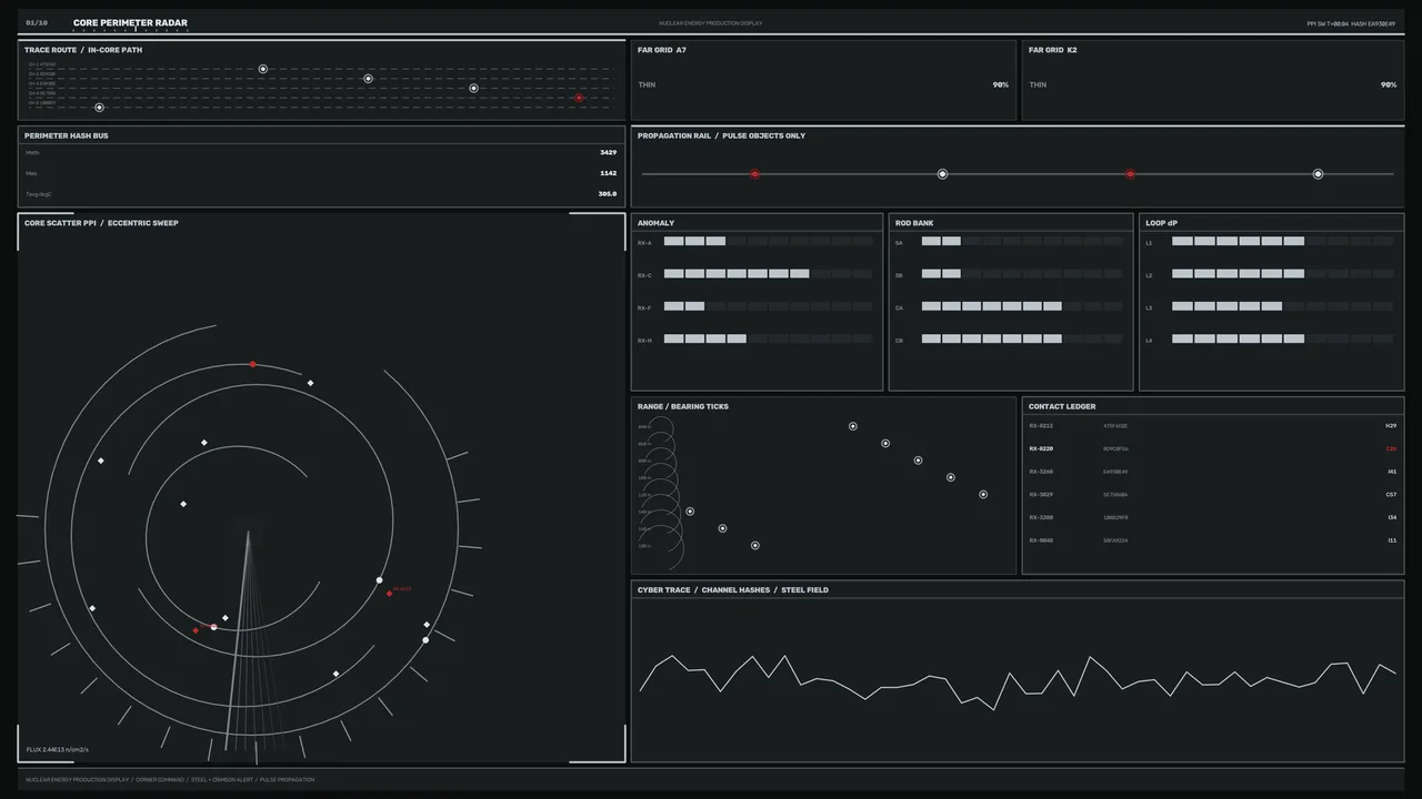 Nuclear Energy Monitoring HUD with Radar Telemetry
