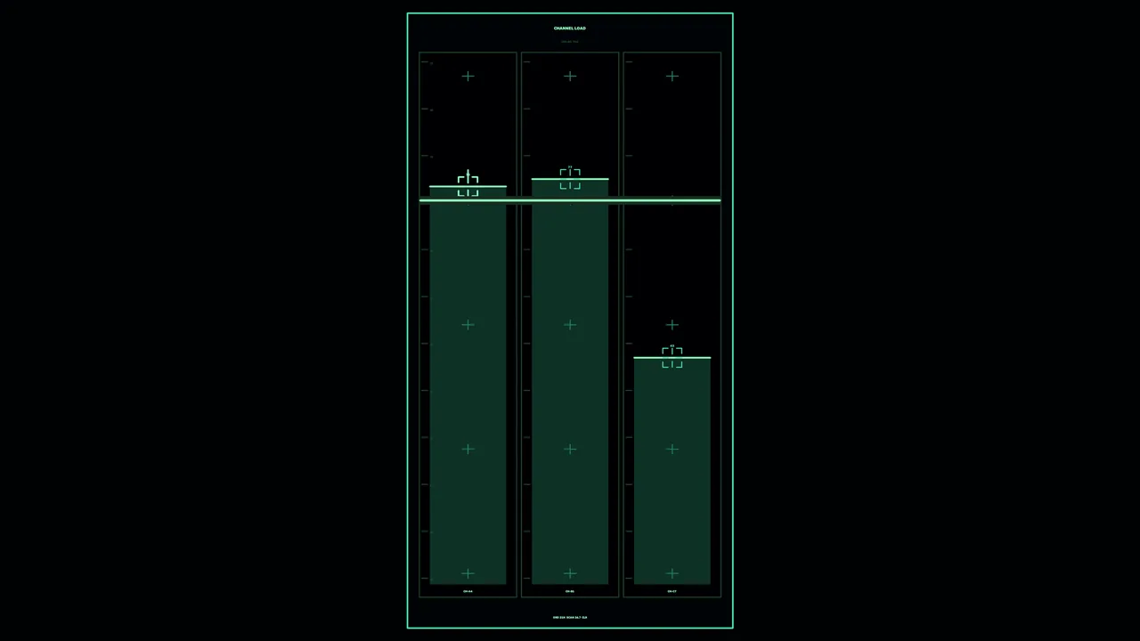 Green Channel Load Telemetry HUD 4K Sci-Fi Wallpaper