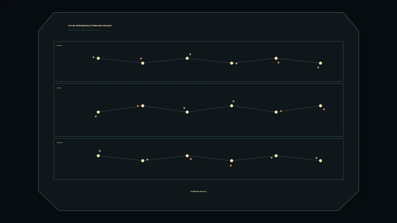 Performance Attribution Topology HUD 4K Sci-Fi Wallpaper