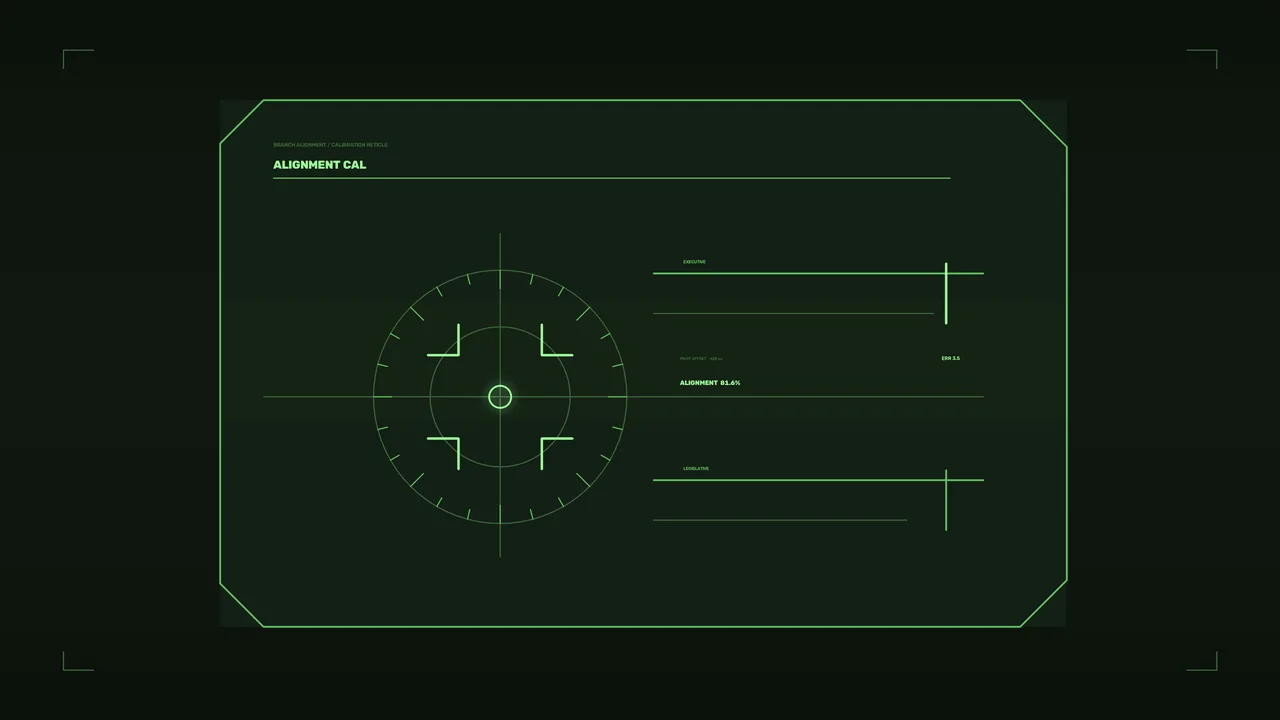 Green Alignment Calibration HUD Dashboard 4K Sci-Fi Wallpaper
