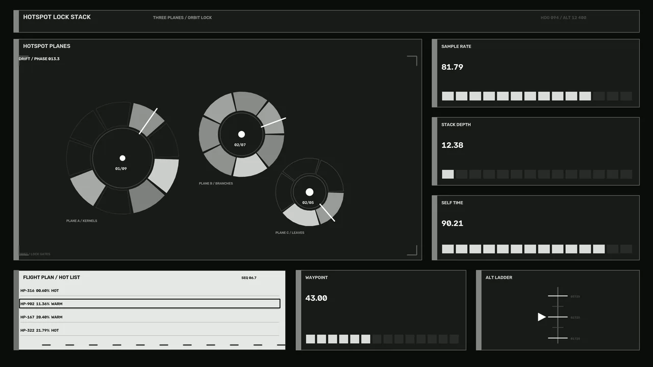 Monochrome Sci-Fi Telemetry HUD Control Panel 4K Wallpaper