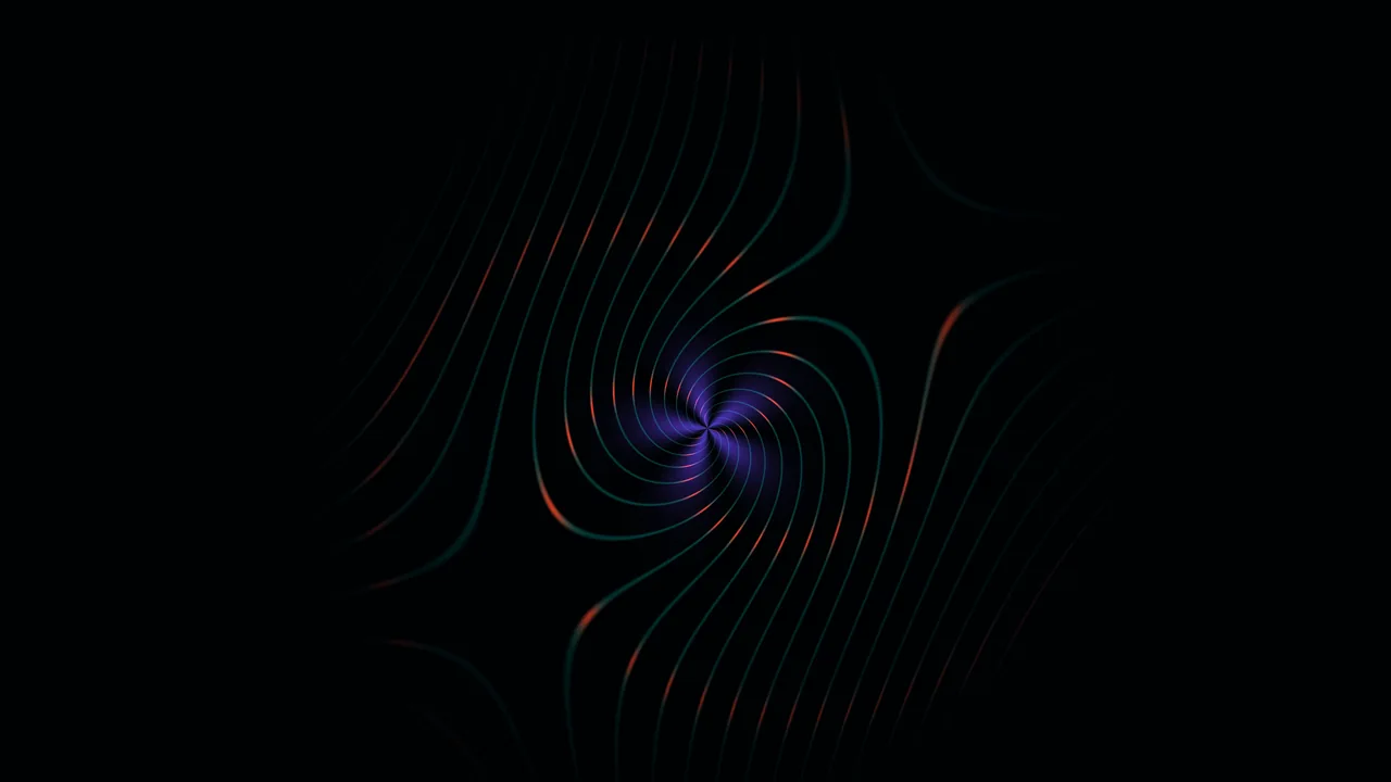 Multicolor Spiral Mandala Vortex on Black 4K Wallpaper