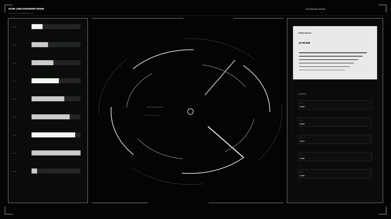 Circular Telemetry HUD Dashboard 4K Sci-Fi Wallpaper
