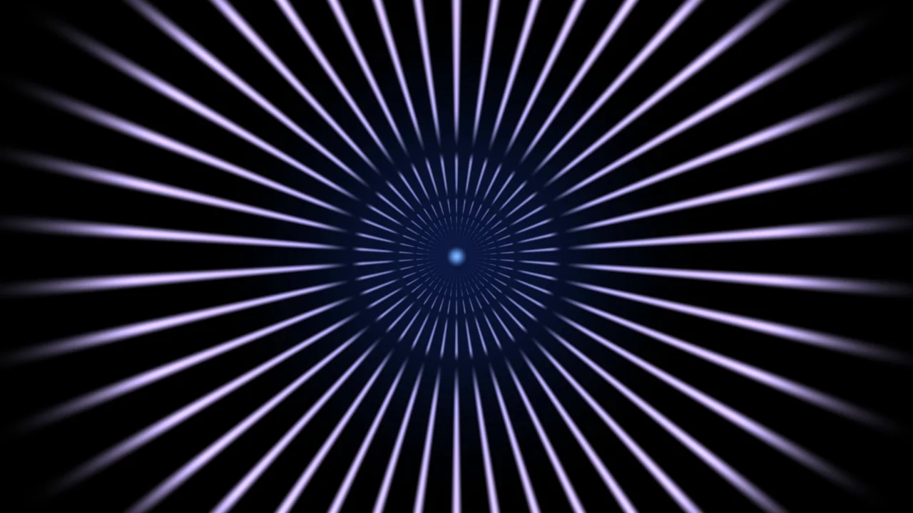 Purple Radial Light Tunnel with Converging Lines