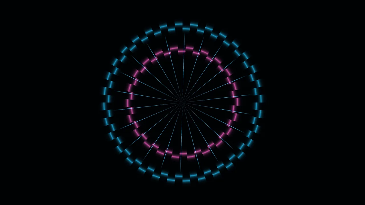 Free 4K Circular Cyan and Magenta Sci-Fi HUD Wallpaper