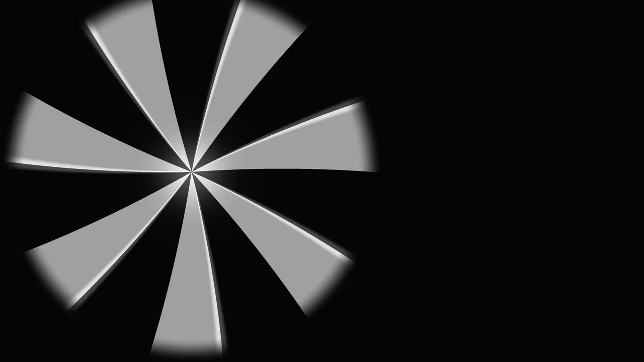 Monochrome Radial Pinwheel Sci-Fi HUD Background
