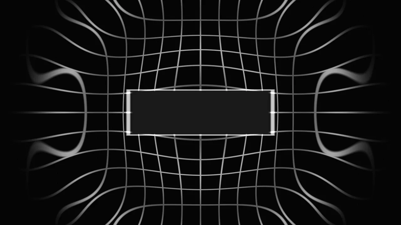 Monochrome Sci-Fi HUD Grid with Central Display Panel