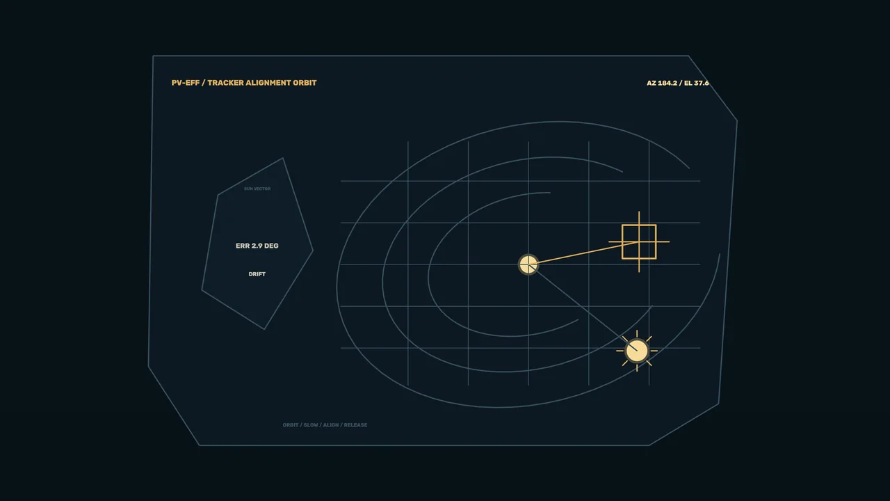 Photovoltaic Tracker Alignment HUD 4K Sci-Fi Wallpaper