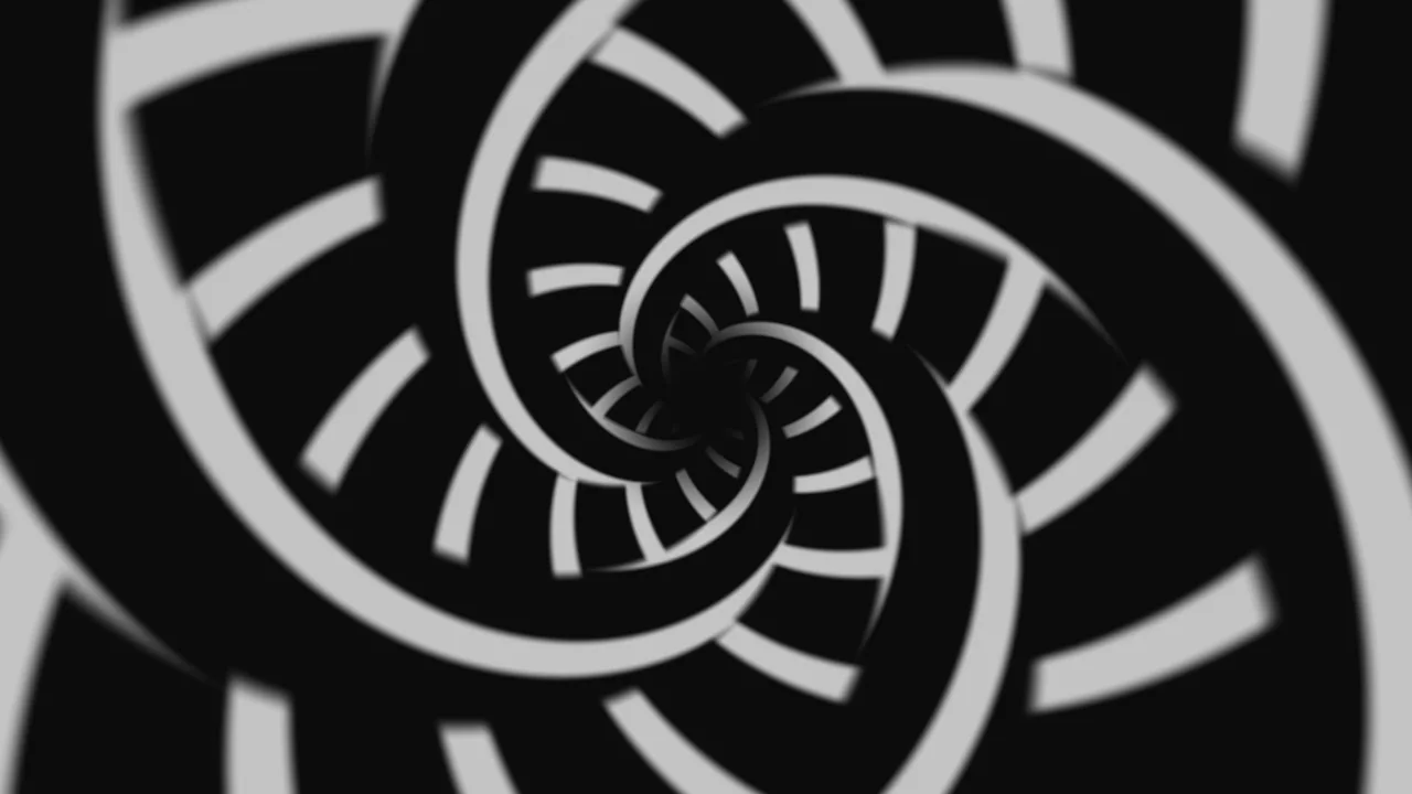 Monochrome Spiral Scanner Interface Wallpaper