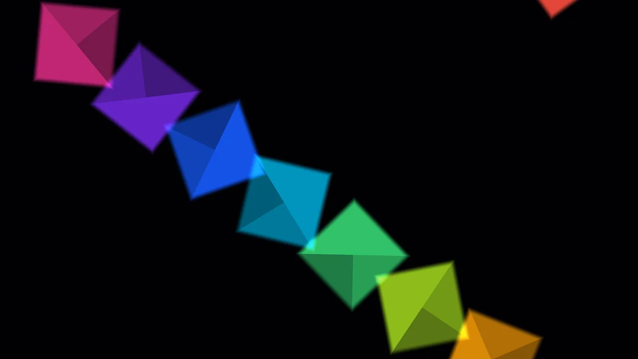 Colorful Polygon Mosaic on Black 4K Wallpaper