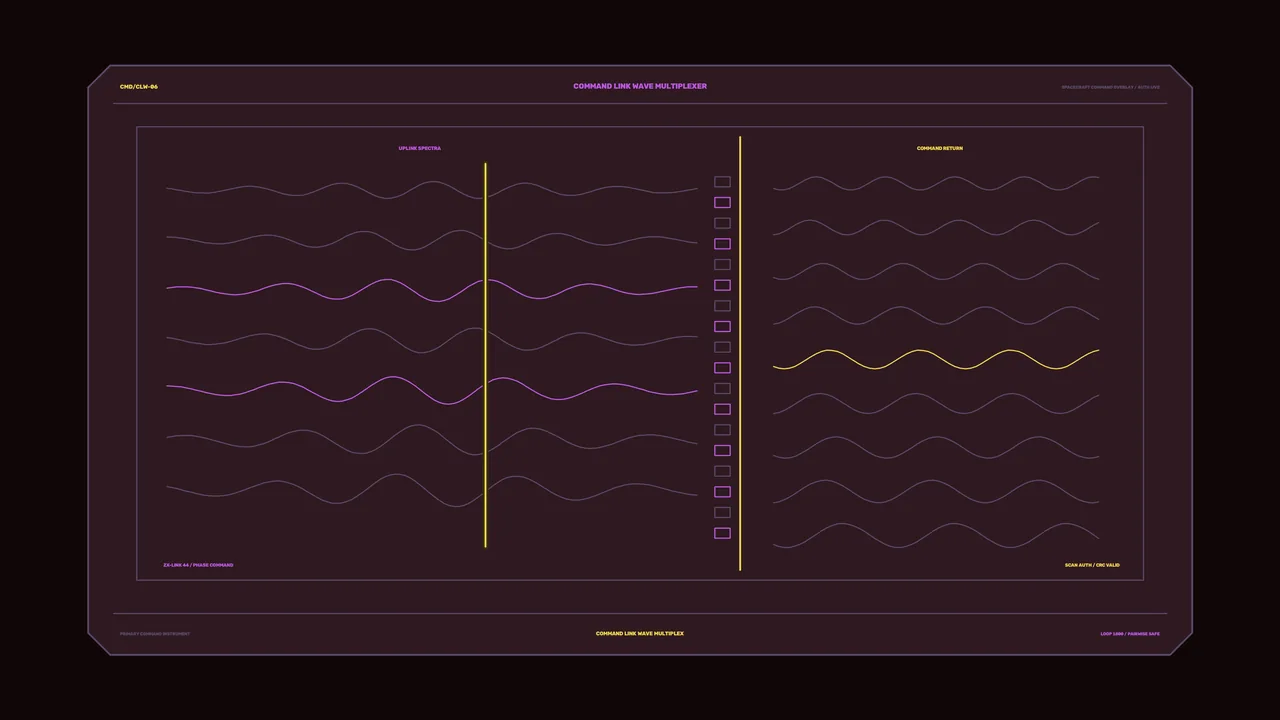 Sci-Fi Command Link Waveform HUD 4K Wallpaper