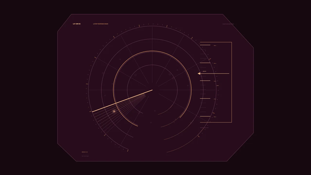Futuristic Amber Radar Scanner HUD 4K Wallpaper