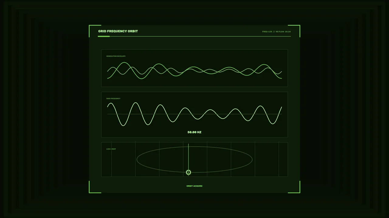 Energy Grid Frequency Monitoring HUD 4K Sci-Fi Wallpaper