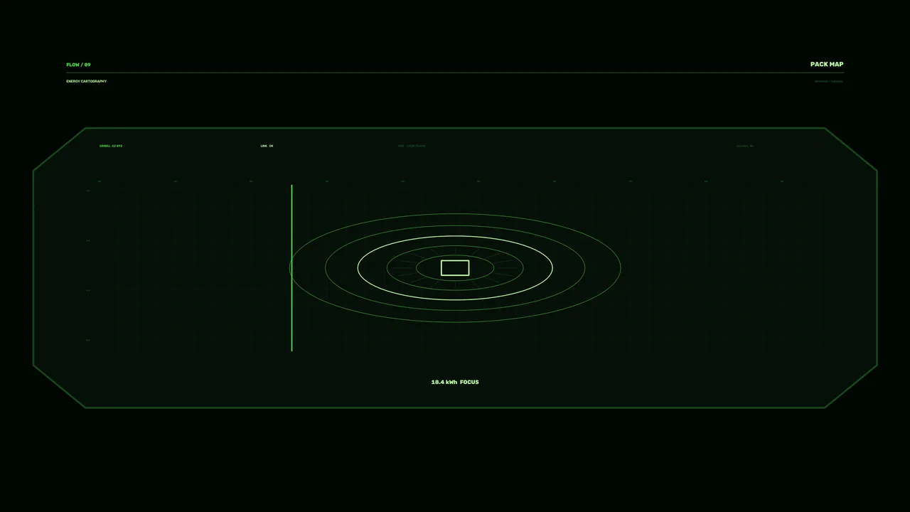 Battery Energy Flow Monitoring HUD 4K Sci-Fi Wallpaper