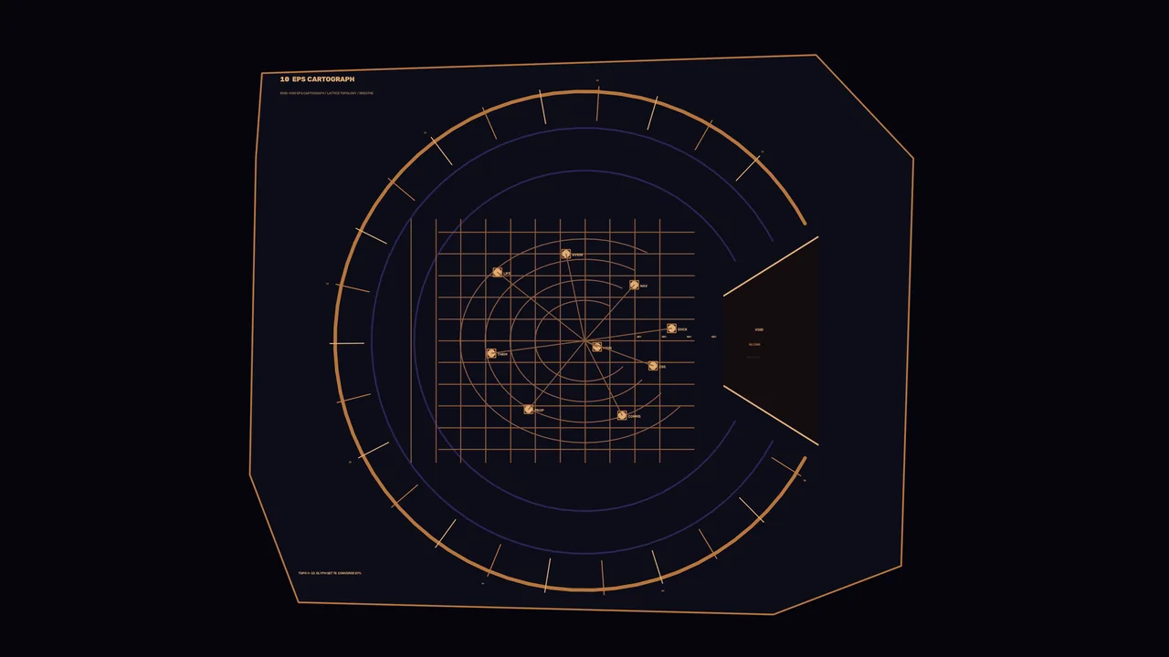Amber Cartographic HUD with Circular Telemetry Grid