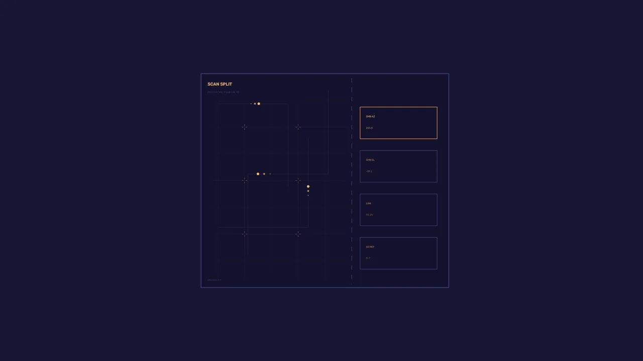 Futuristic Scan Split HUD Interface 4K Wallpaper