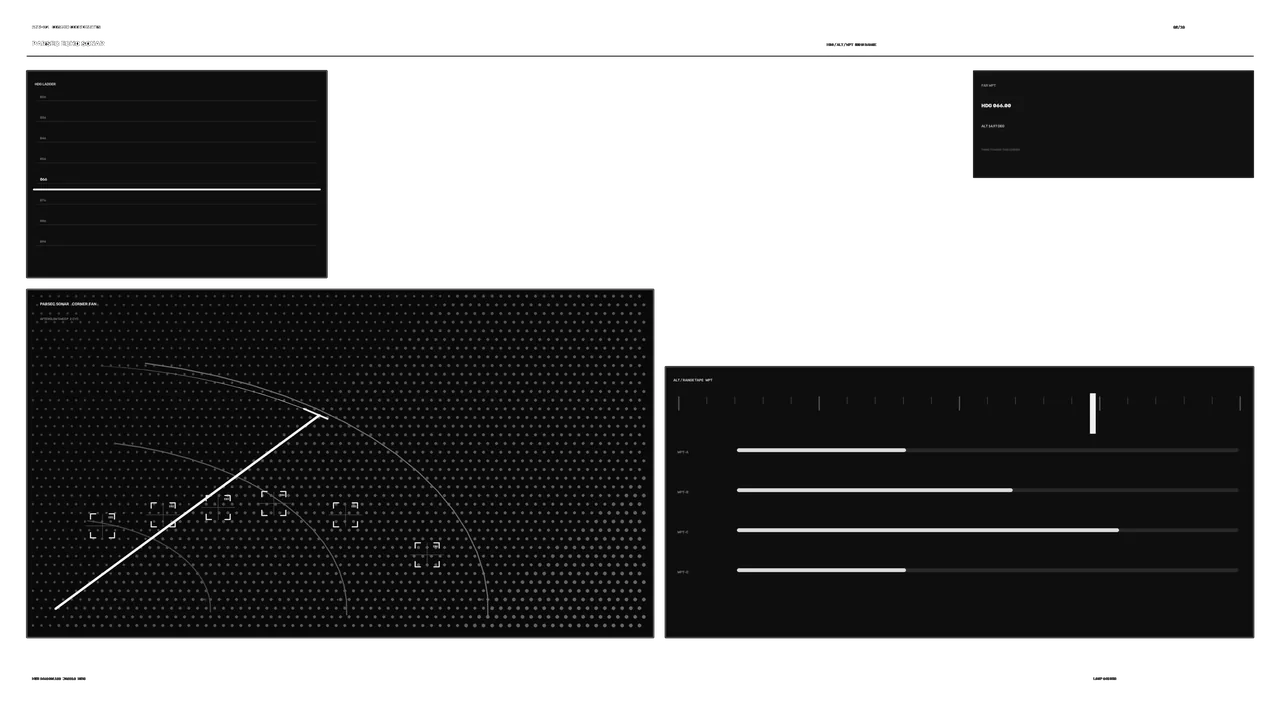 Sci-Fi Sonar HUD Wallpaper with Radial Coordinate Scanner