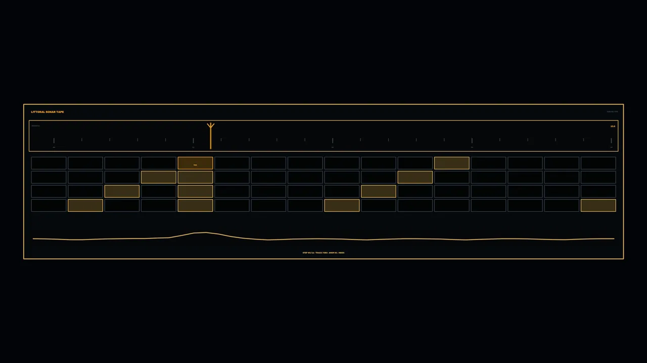 Amber Sonar Telemetry HUD Dashboard 4K Sci-Fi Wallpaper
