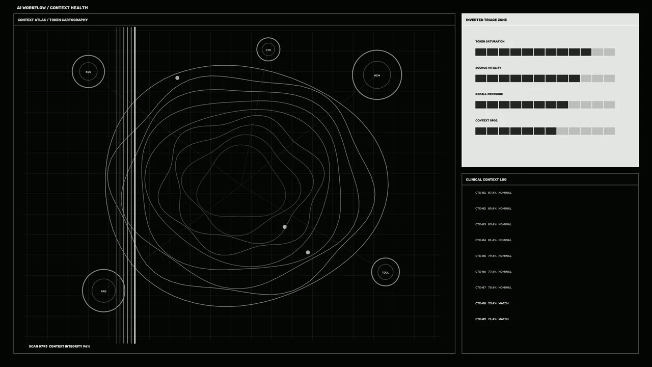 Monochrome Context Health HUD Dashboard 4K Wallpaper