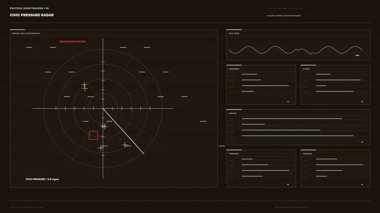 Civic Pressure Radar HUD Dashboard 4K