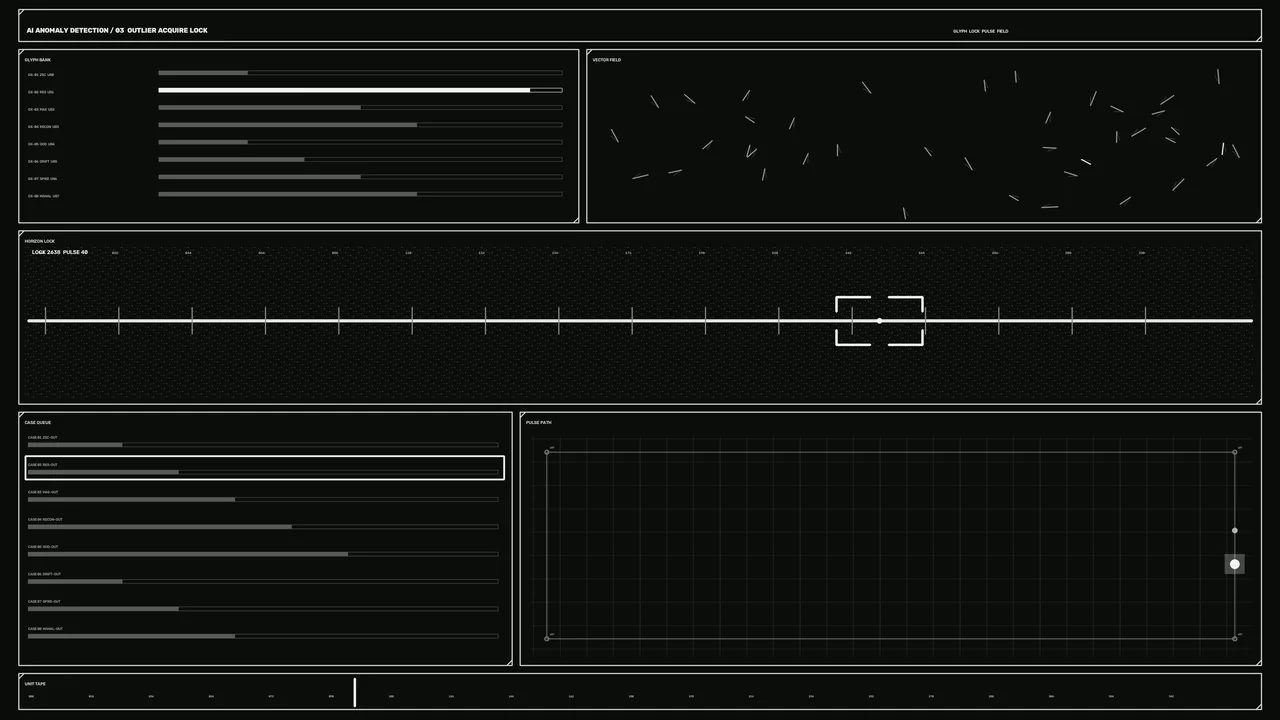 Sci-Fi Anomaly Detection HUD Telemetry Dashboard 4K Wallpaper