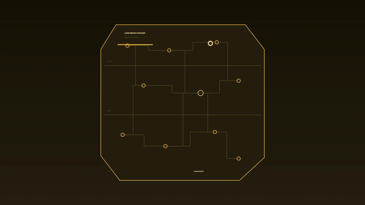Border Flow Telemetry HUD 4K Sci-Fi Wallpaper