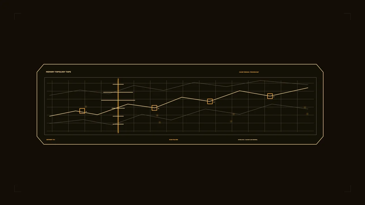 Memory Topology Telemetry HUD 4K Sci-Fi Wallpaper