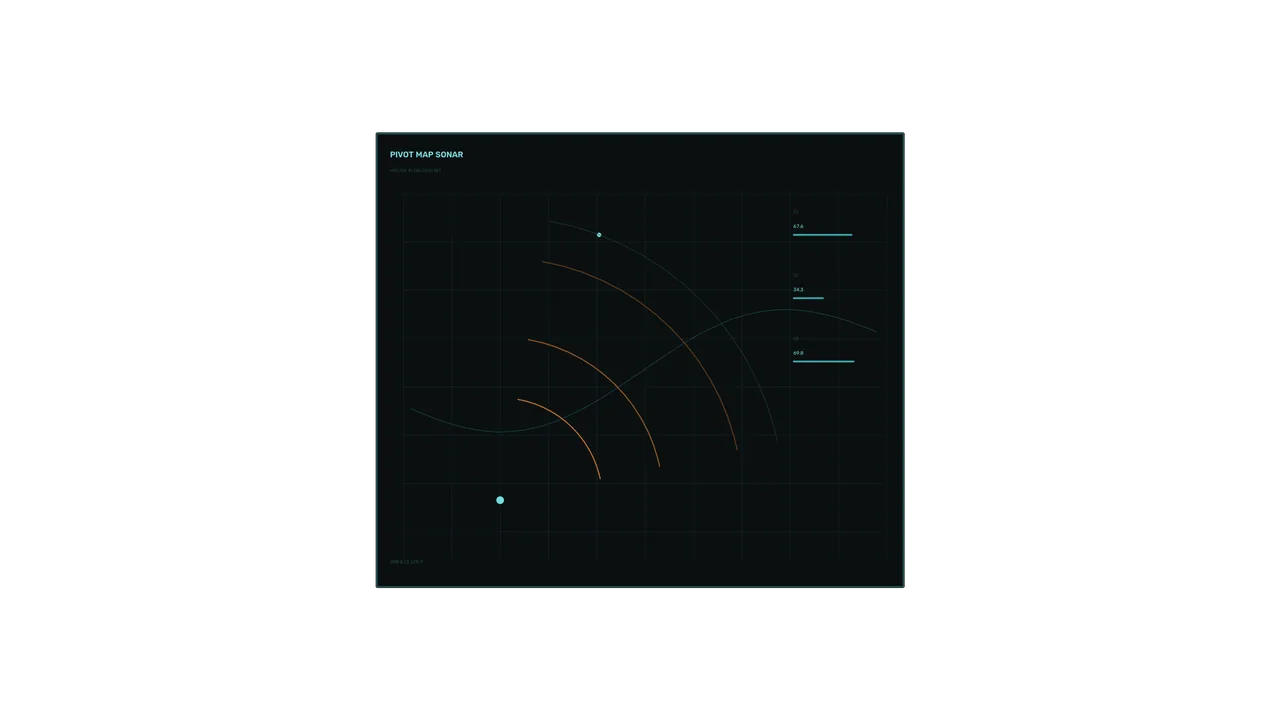 Sonar-Style Mapping HUD 4K Wallpaper