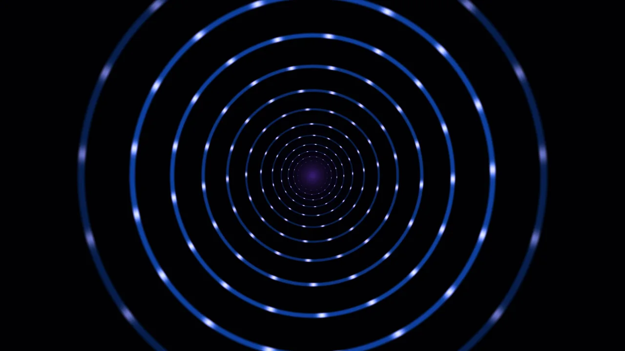 Concentric Blue Glow Rings 4K Wallpaper