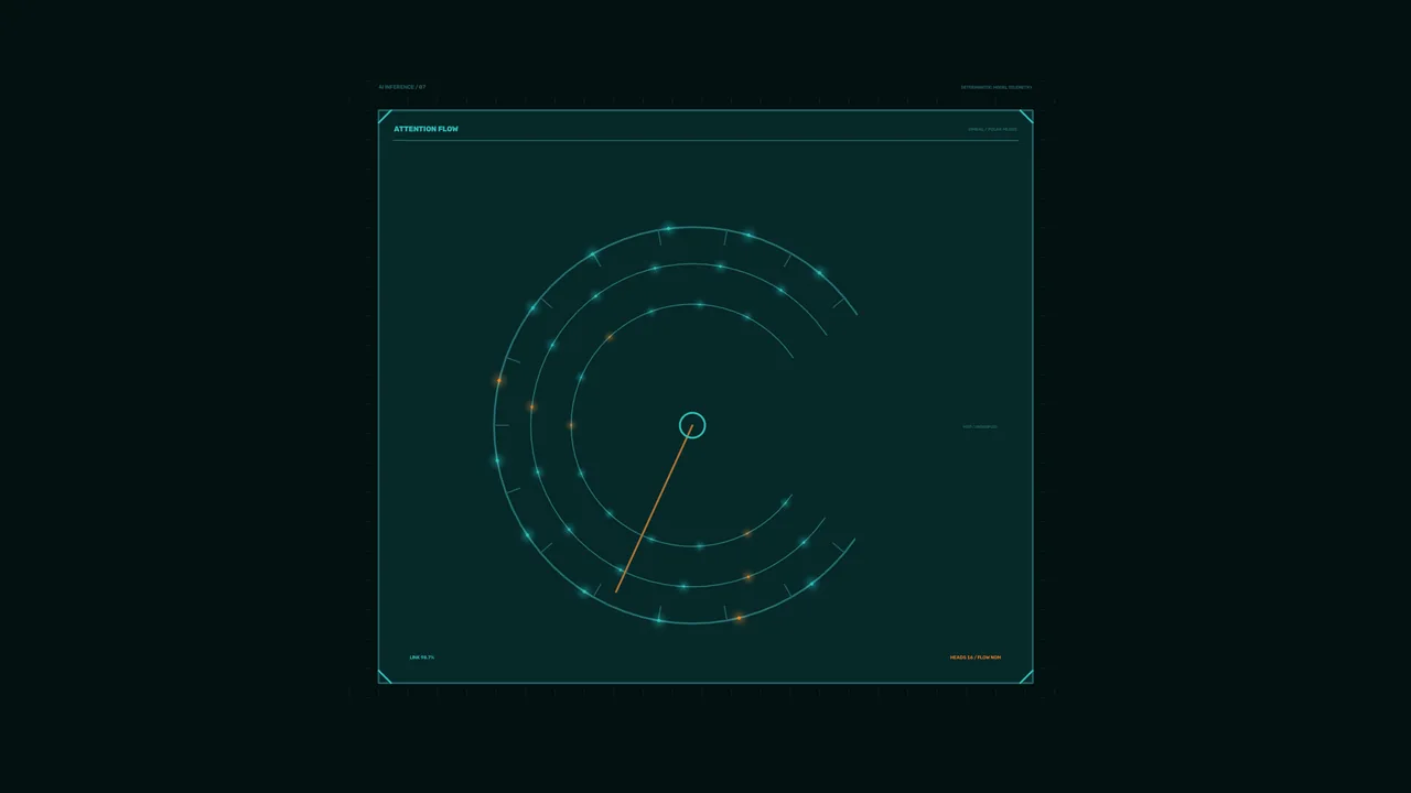 Futuristic Attention Flow Radar HUD Interface