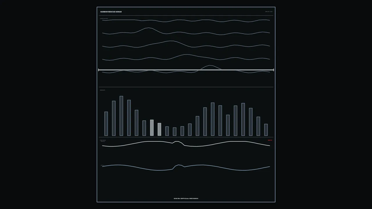 Sci-Fi Sonar Telemetry HUD Dashboard 4K Wallpaper